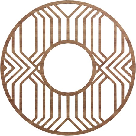 Ekena Millwork Empire Wood Fretwork Pierced Ceiling Medallion, Walnut, 30"OD x 11"ID x 1/4"T CMWP30X30X0250EPWA